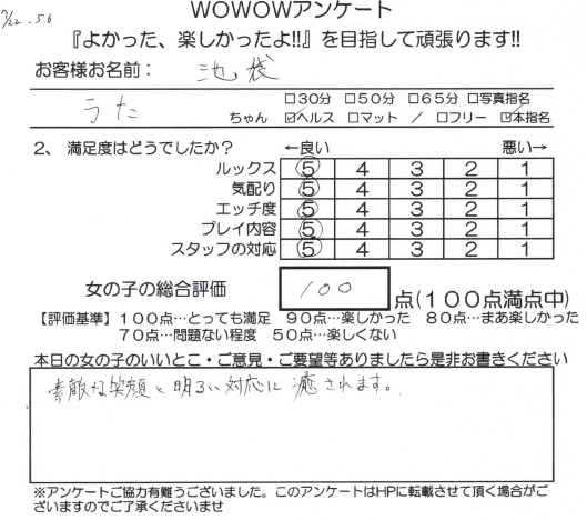 池袋様の口コミ内容